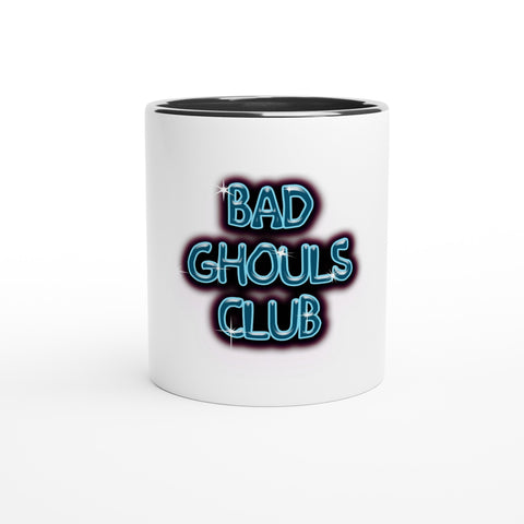 Bad Ghouls Club Logo White 11oz Ceramic Mug with Color Inside