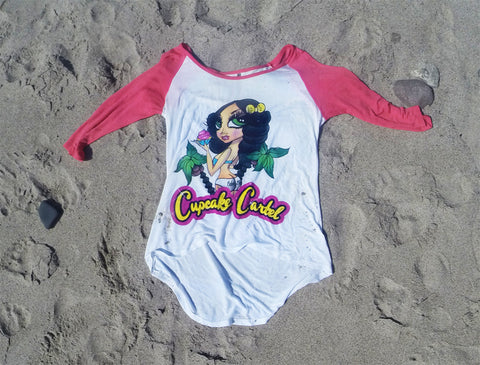 Cupcake Cartel "Cakes" Logo Raglan Tee's