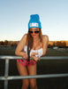 Cupcake Cartel Aqua Cake Beanie White Stitching