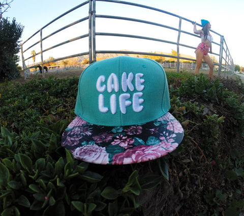 CAKELIFE Aqua Floral Brim Snapback