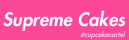 Cupcake Cartel " Supreme Cakes " Box Logo Sticker